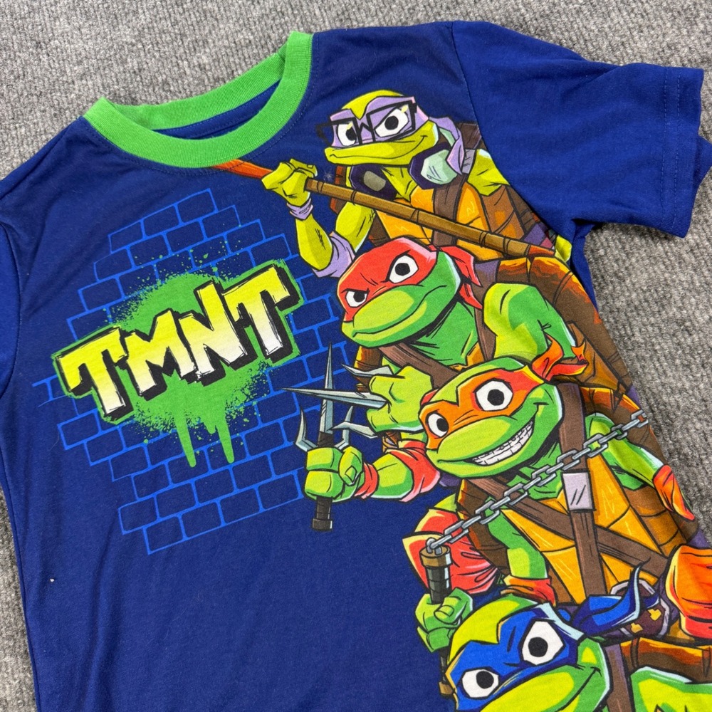 Nickelodeon Tales of the Teenage Mutant Ninja Turtles TMNT Blue Sleep Shirt M 8
